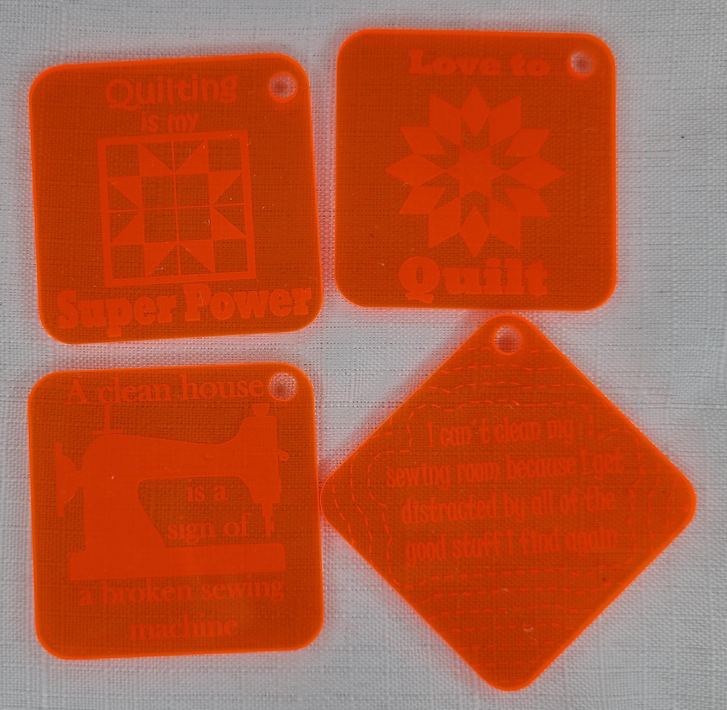 Personalizable Neon Keychain Crafting Quotes