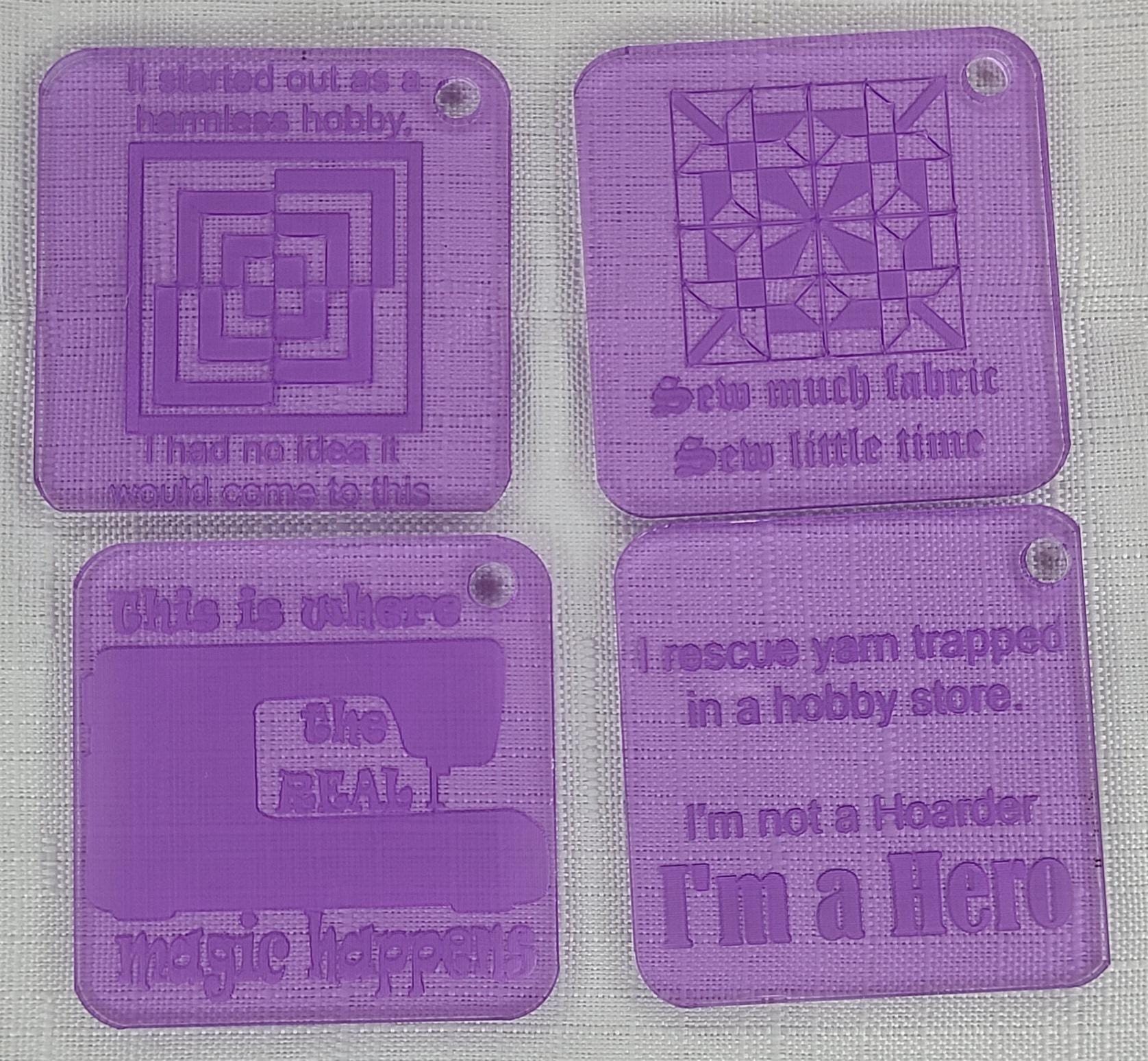 Personalizable Neon Keychain Crafting Quotes