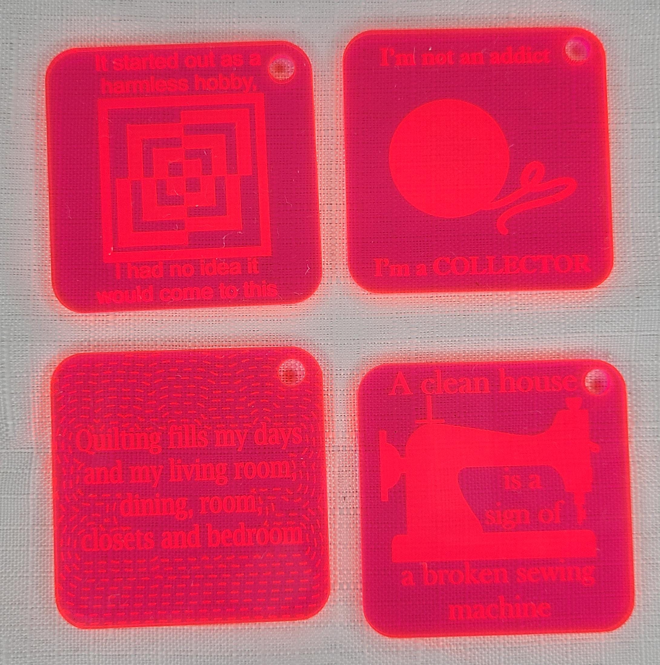 Personalizable Neon Keychain Crafting Quotes