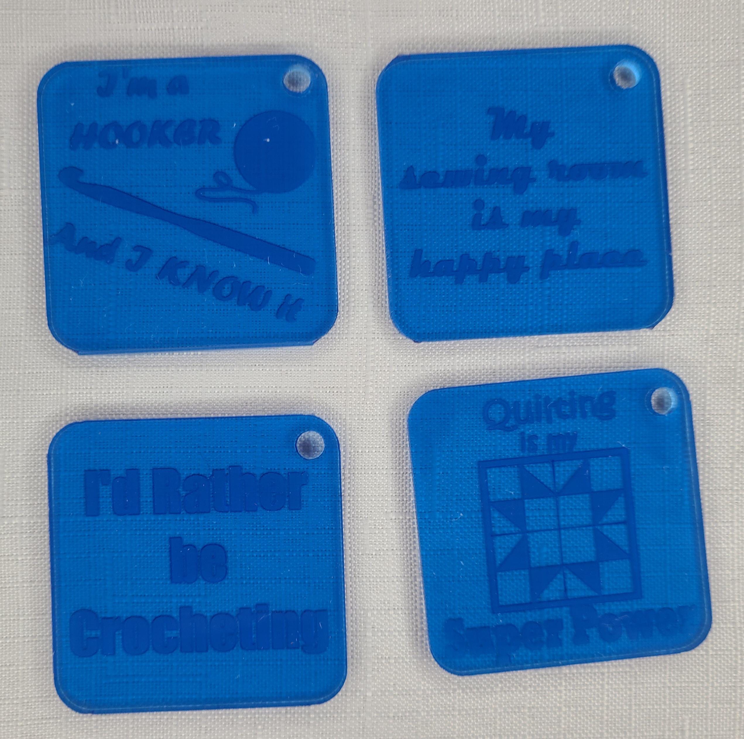 Personalizable Neon Keychain Crafting Quotes