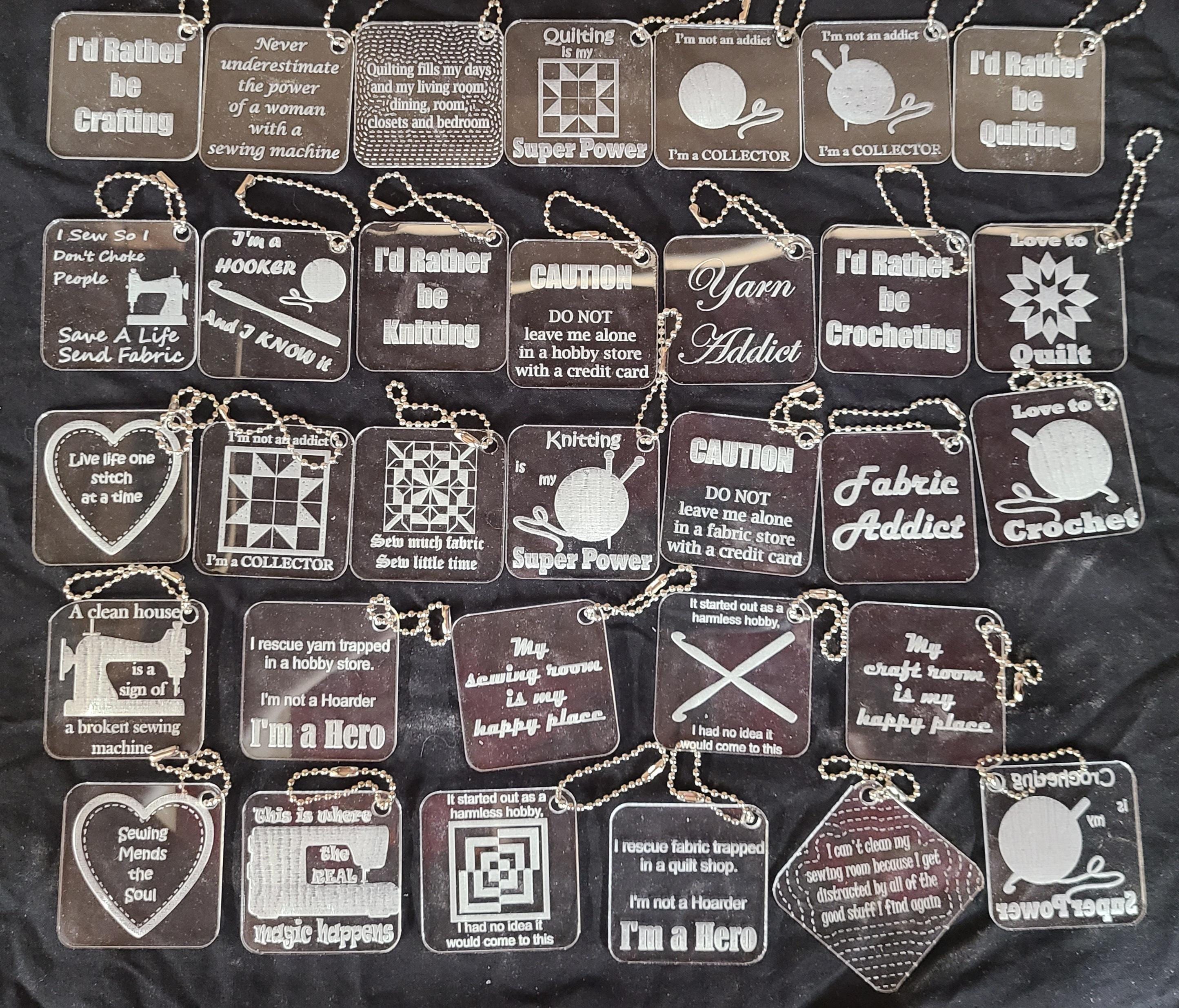 Personalizable Neon Keychain Crafting Quotes