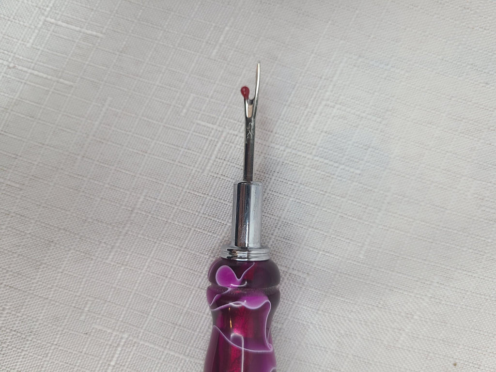 Wooden Double Ended two size Seam Ripper, Needle Threader, Stiletto Hand Turned