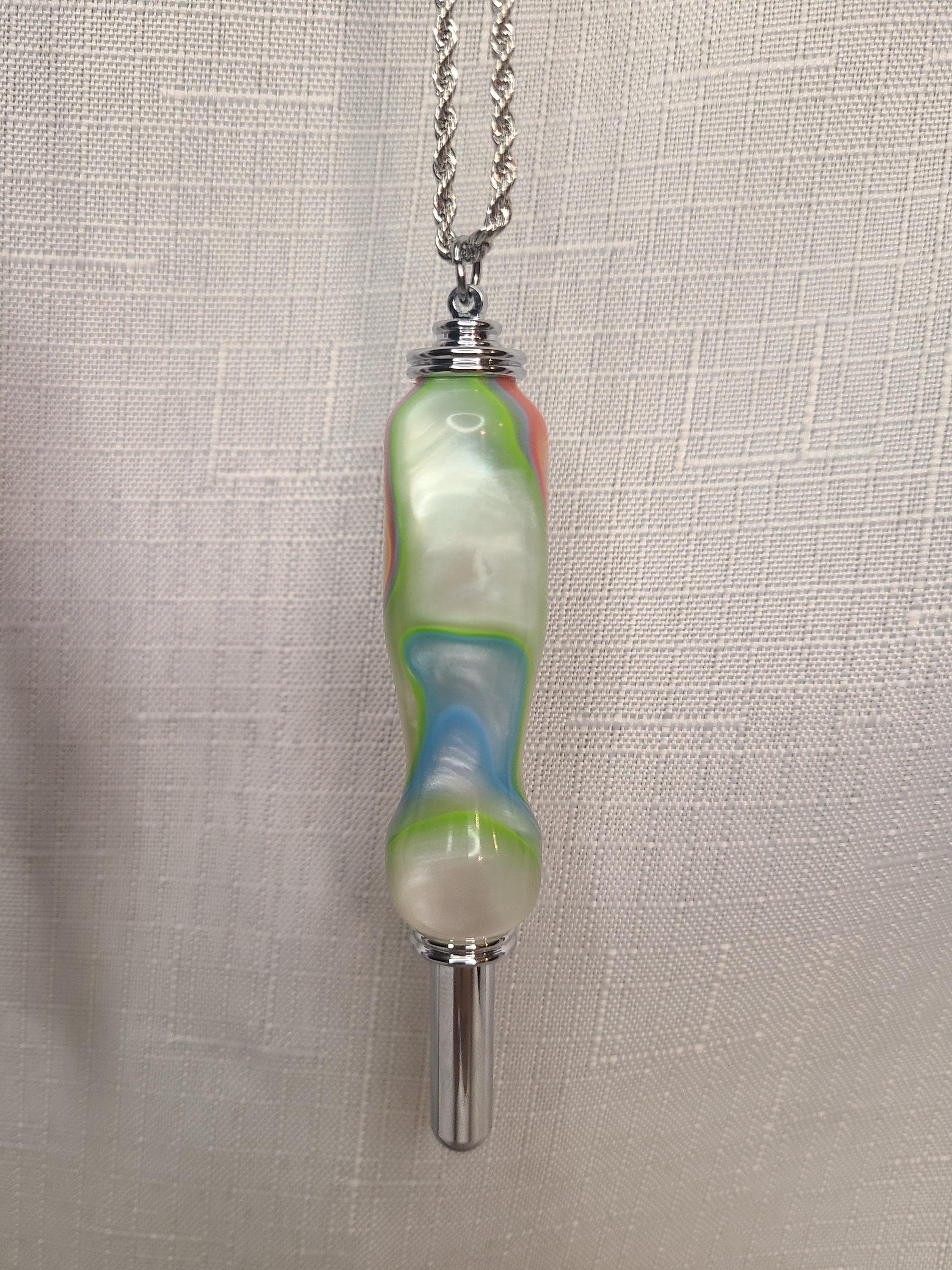 Necklace: Small or Large Seam Ripper, Needle Threader, or Stiletto, Hand Turned