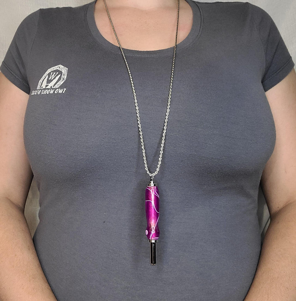 Necklace: Small or Large Seam Ripper, Needle Threader, or Stiletto, Hand Turned
