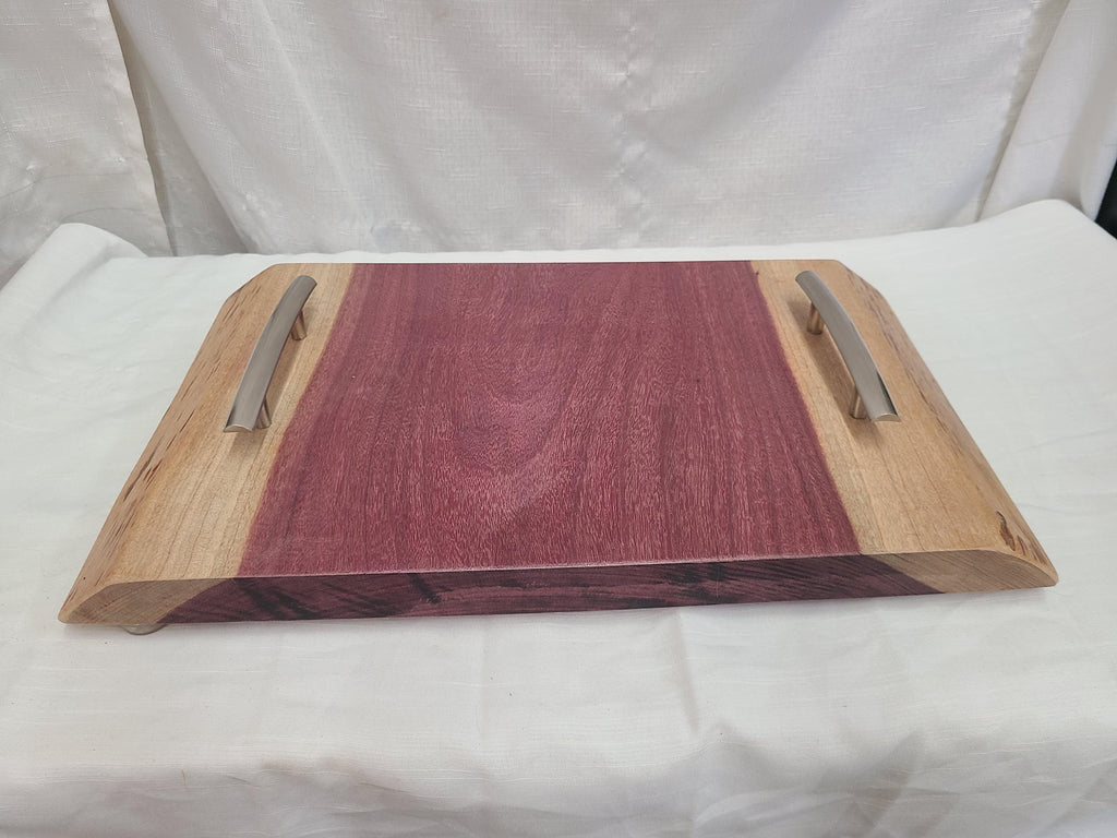 Live edge Purple Heart wooden Serving Tray