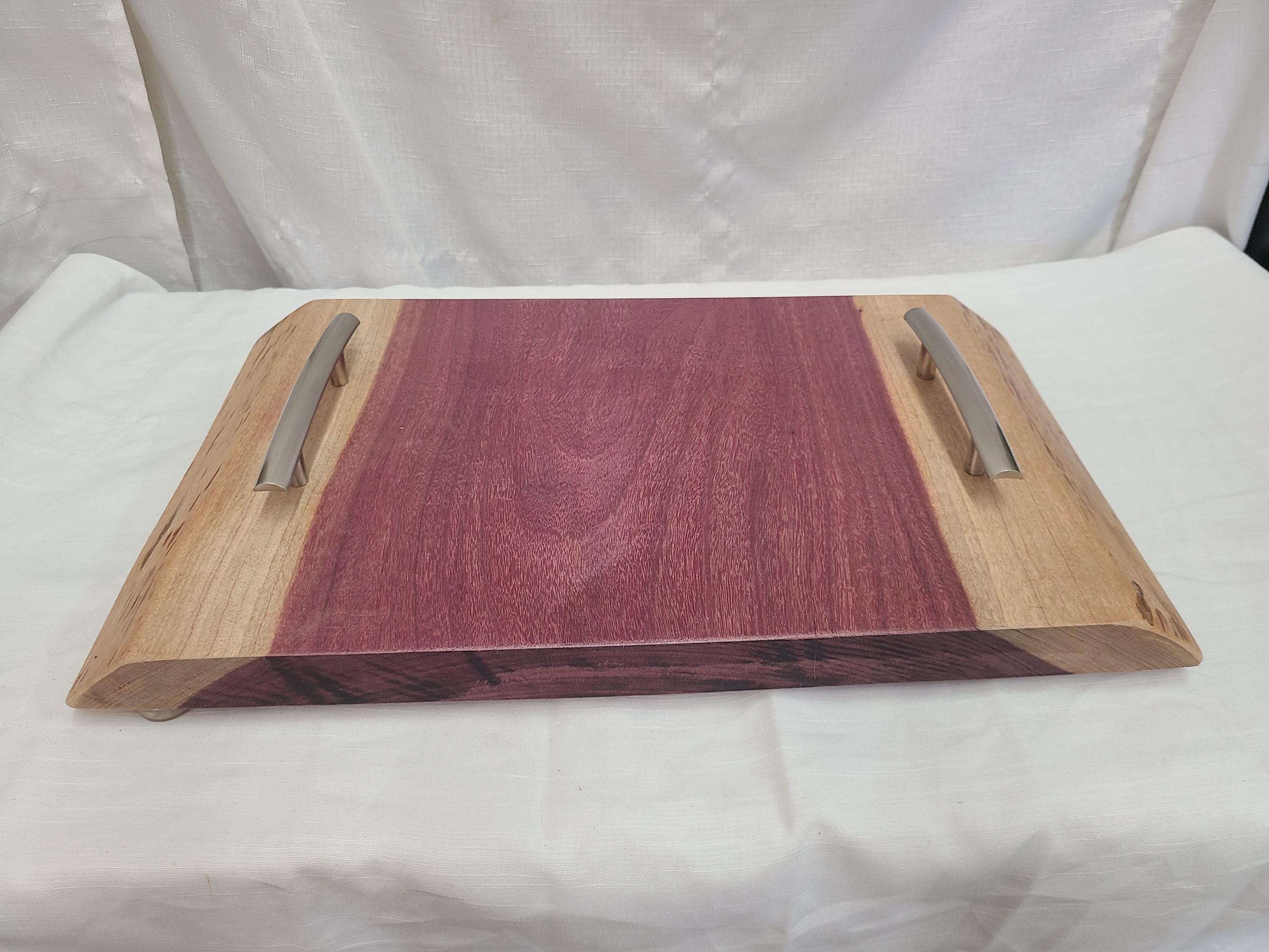 Live edge Purple Heart wooden Serving Tray