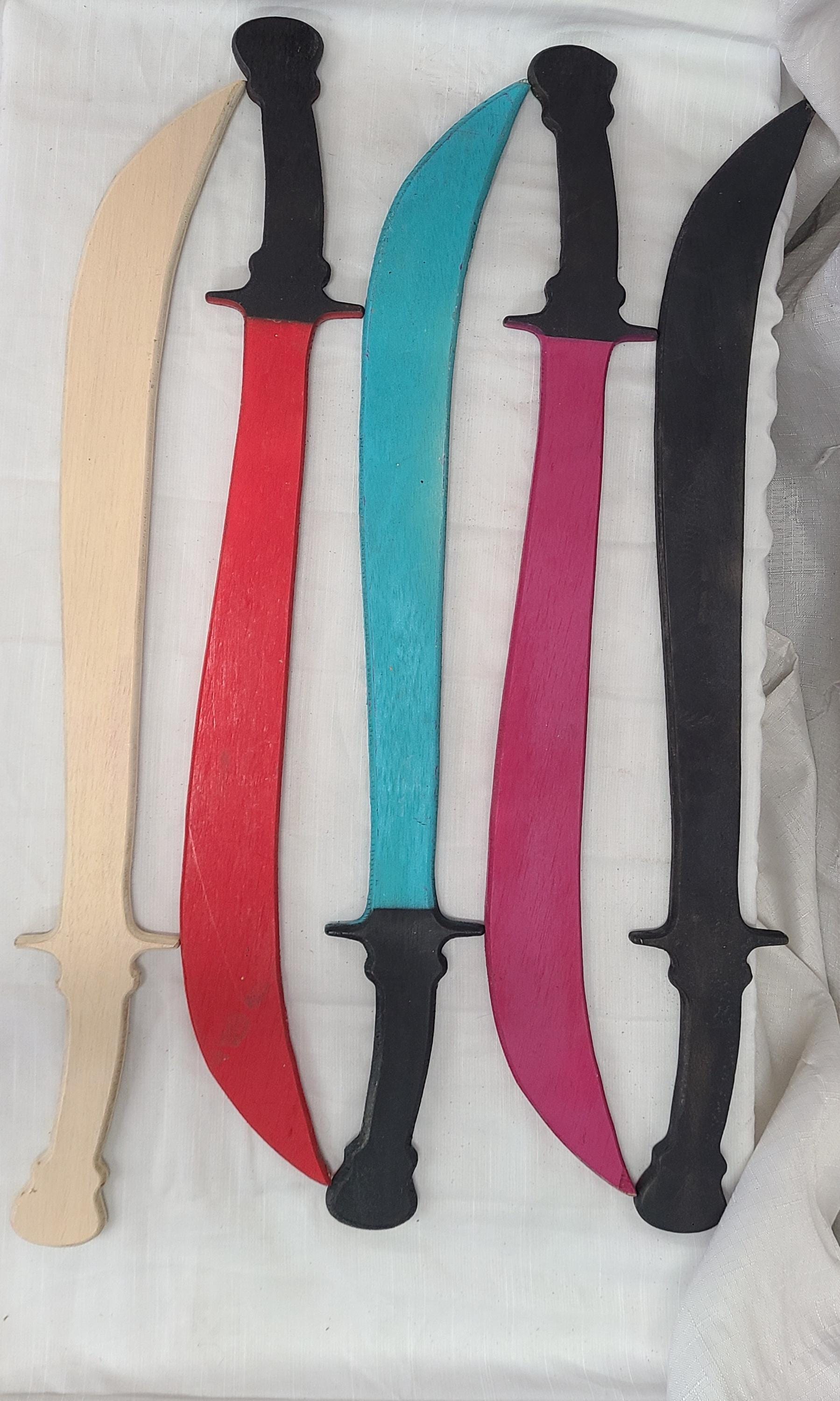 Personalized Vintage Toy Wooden Sword Multicolor