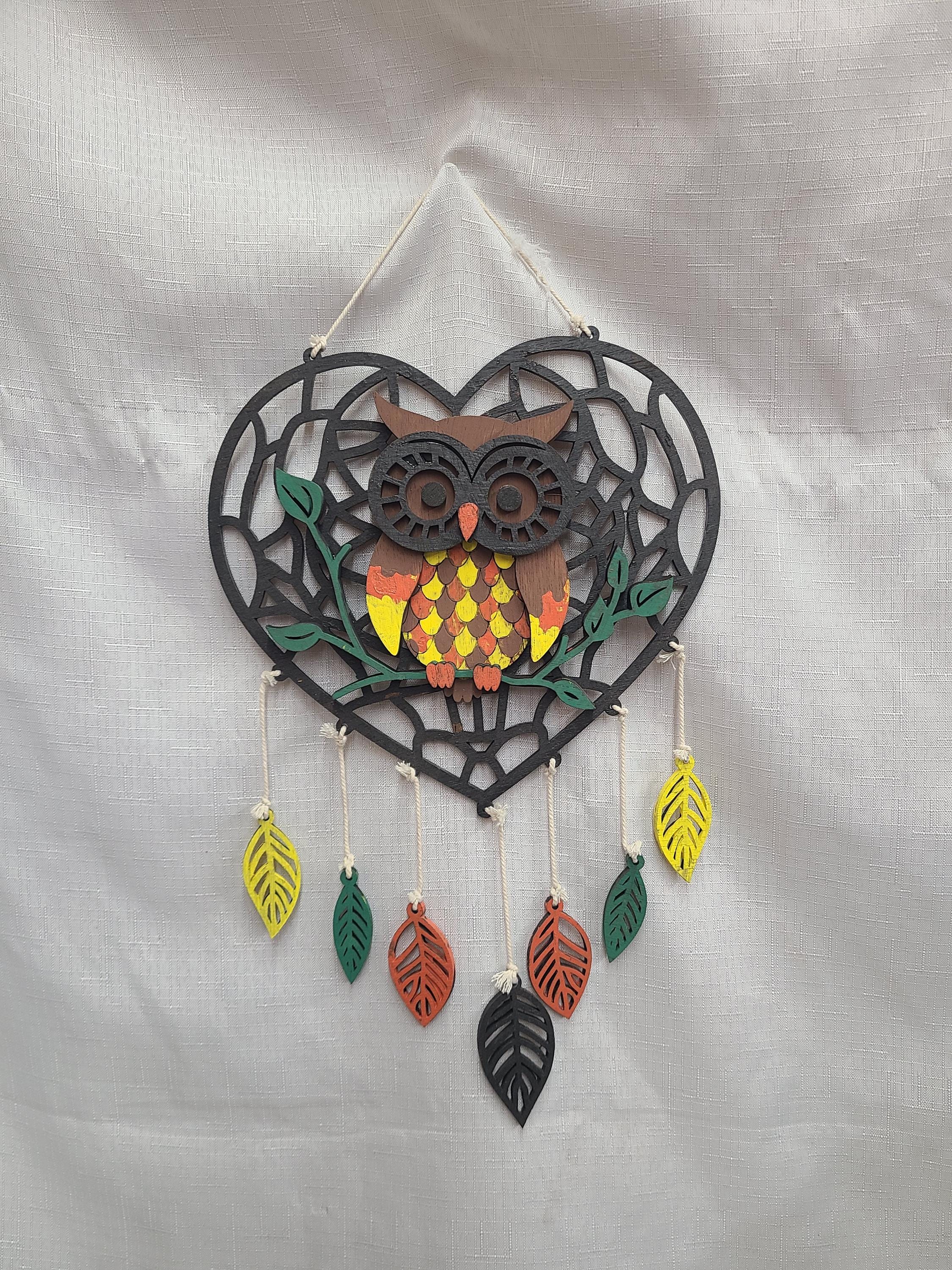 Wooden Dream Catcher Owl, Fox, or Biplane