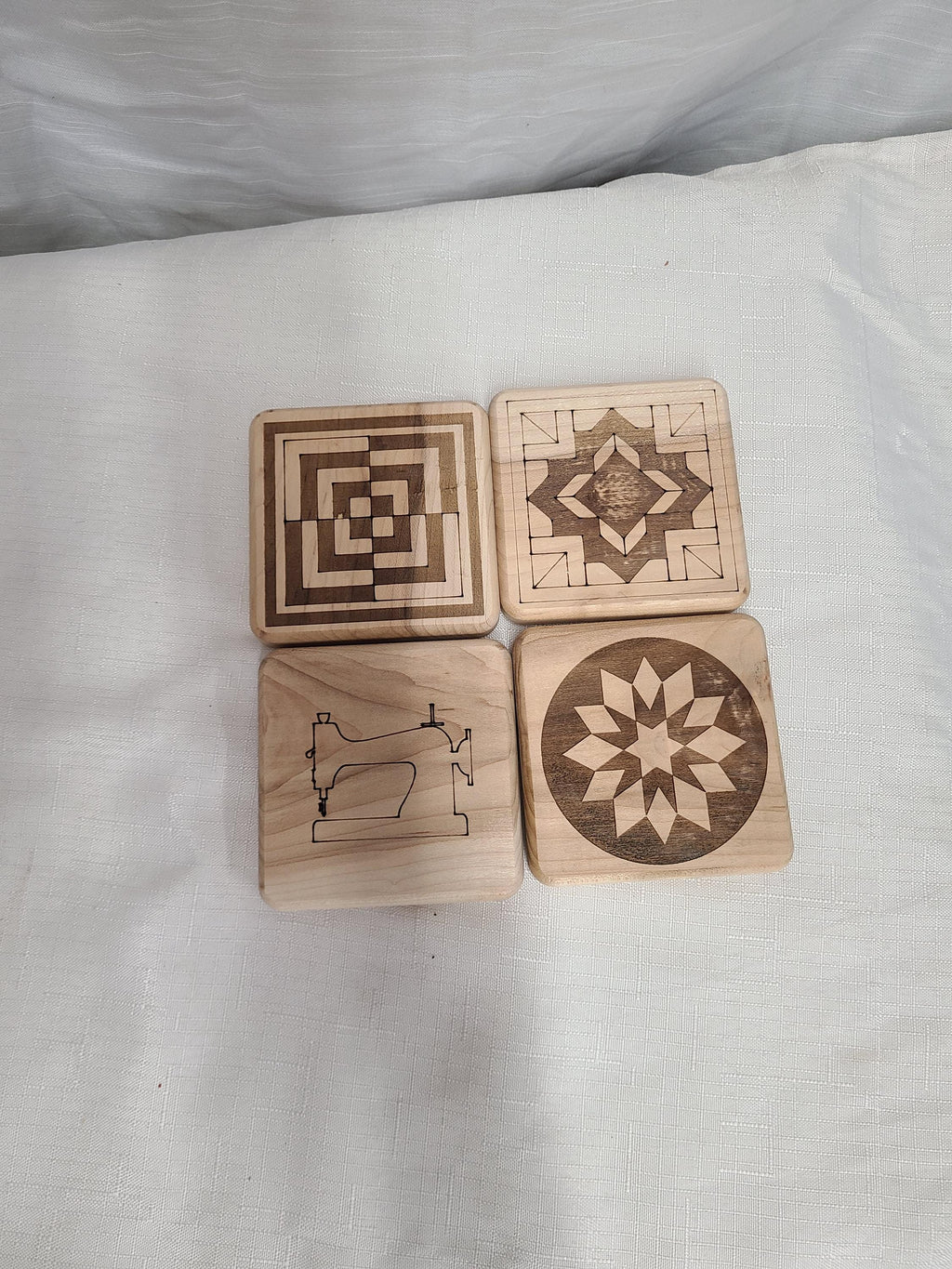 Personalized Coasters Quilting Theme