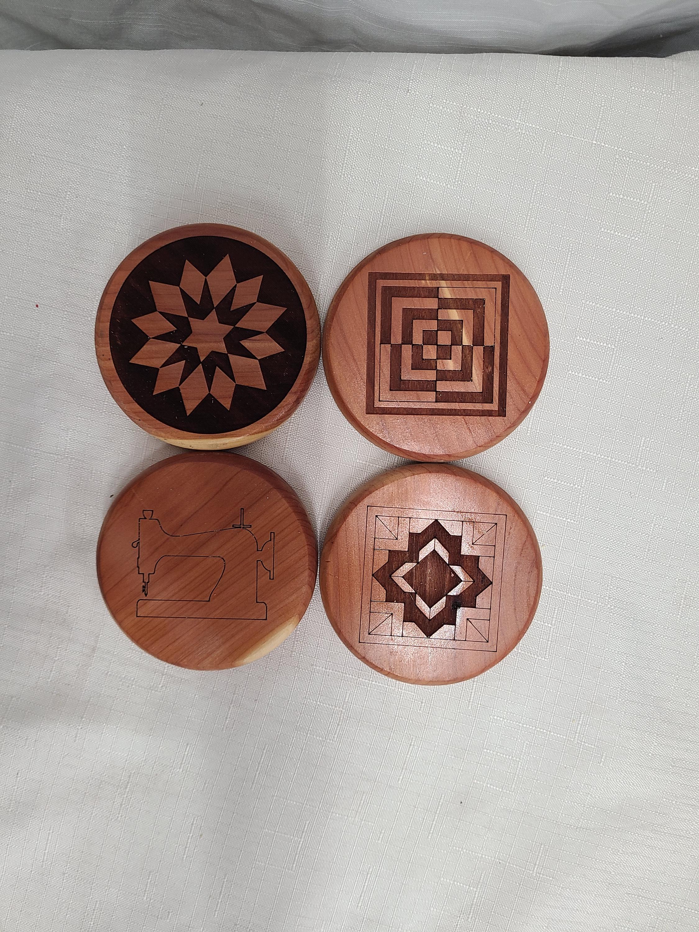 Personalized Coasters Quilting Theme