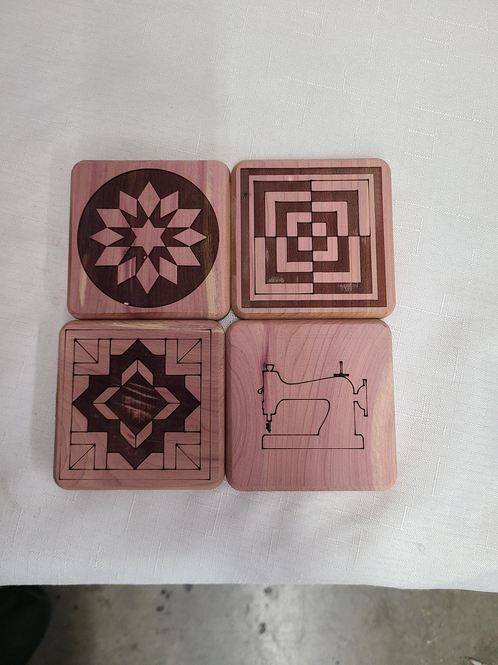 Personalized Coasters Quilting Theme