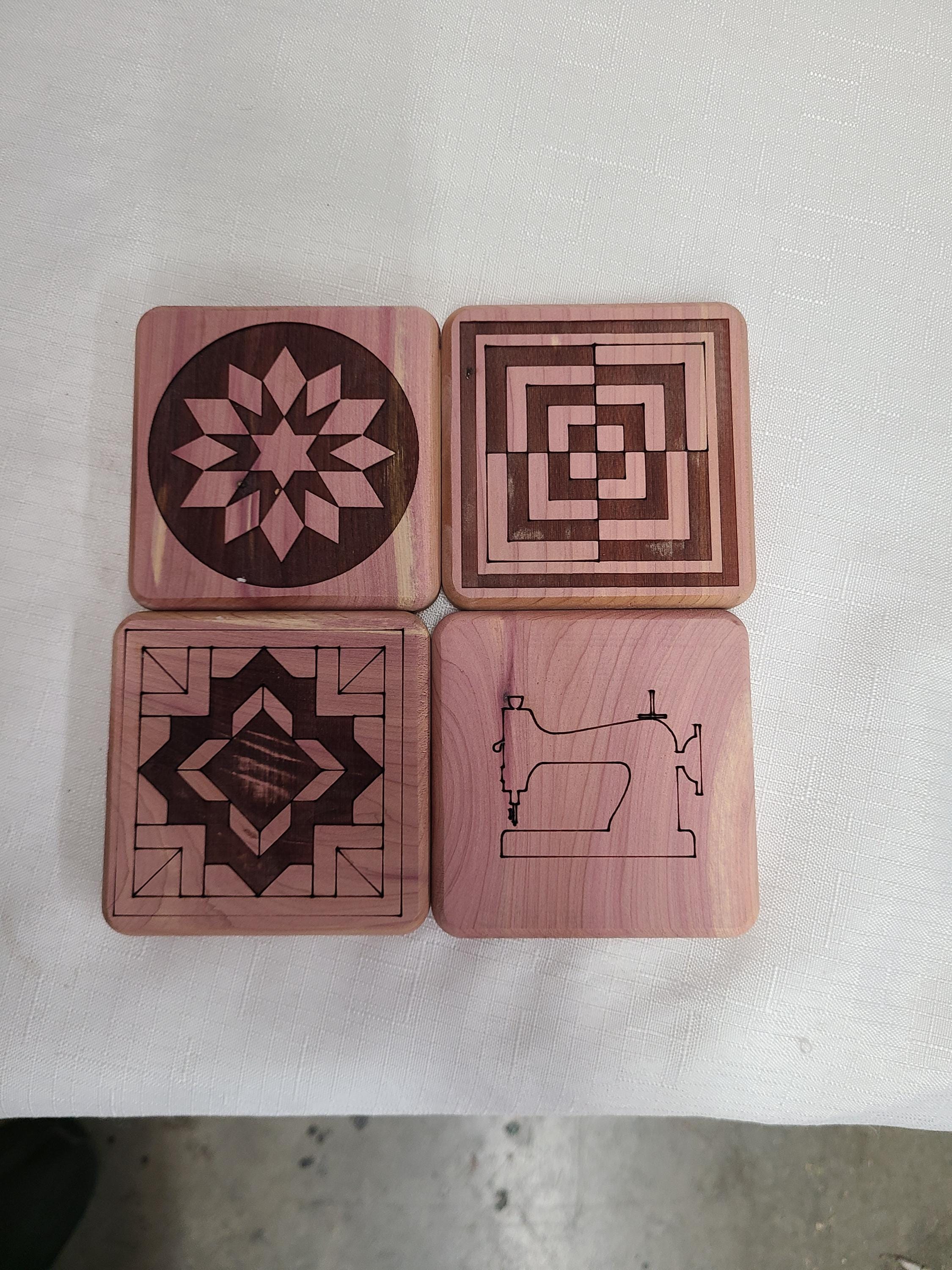 Personalized Coasters Quilting Theme