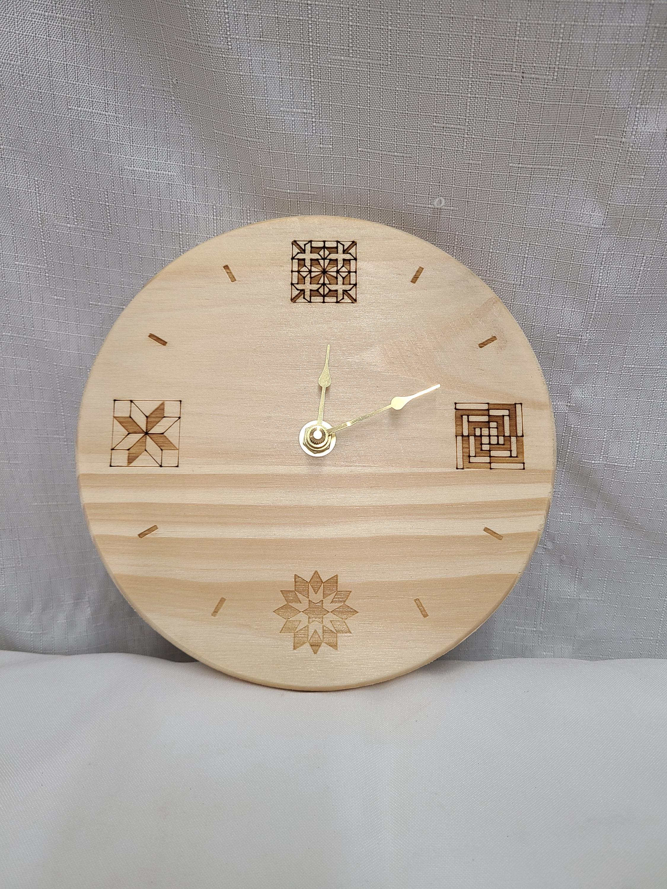 Personalized Analog Clock Quilting Theme