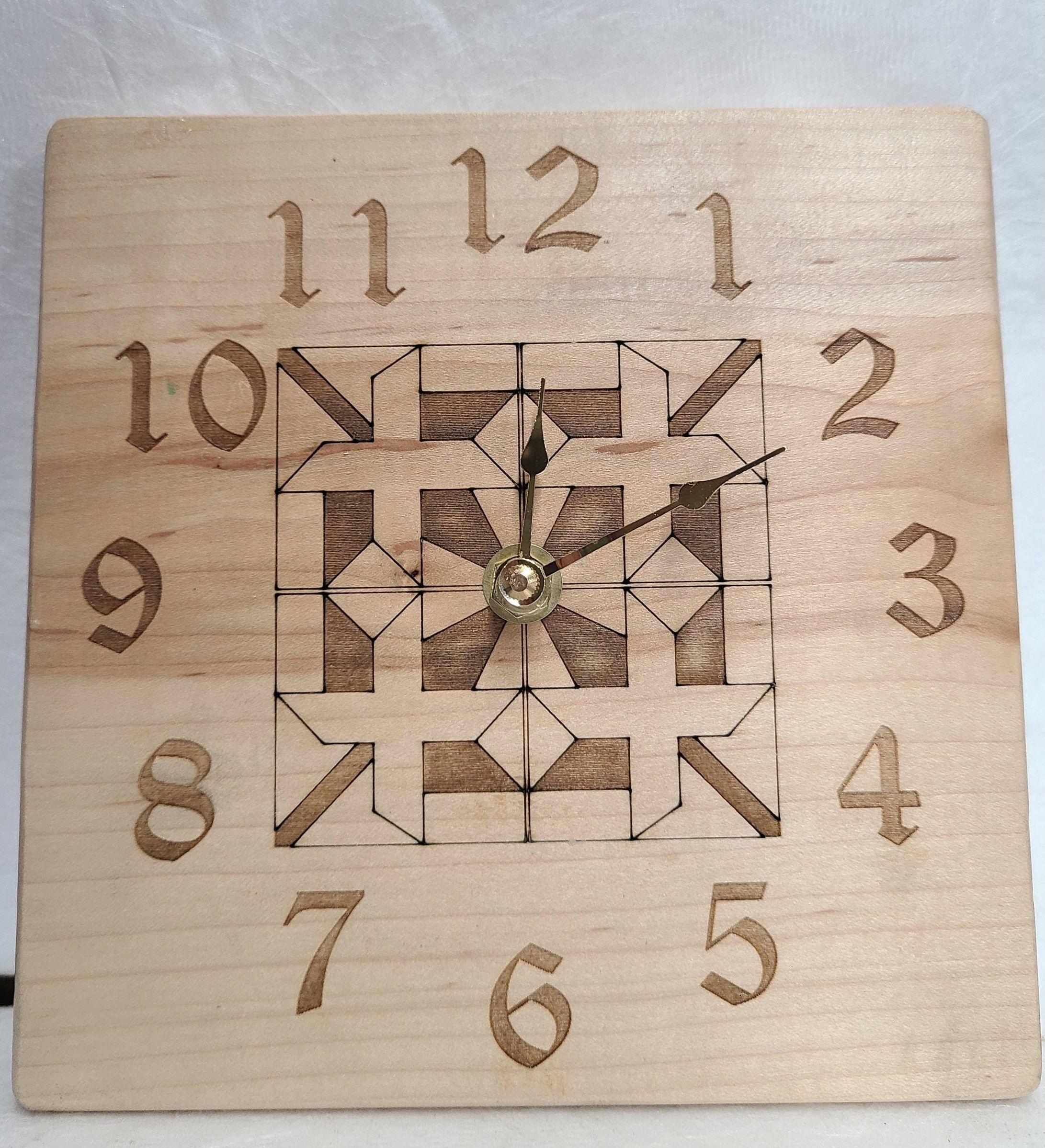 Personalized Analog Clock Quilting Theme