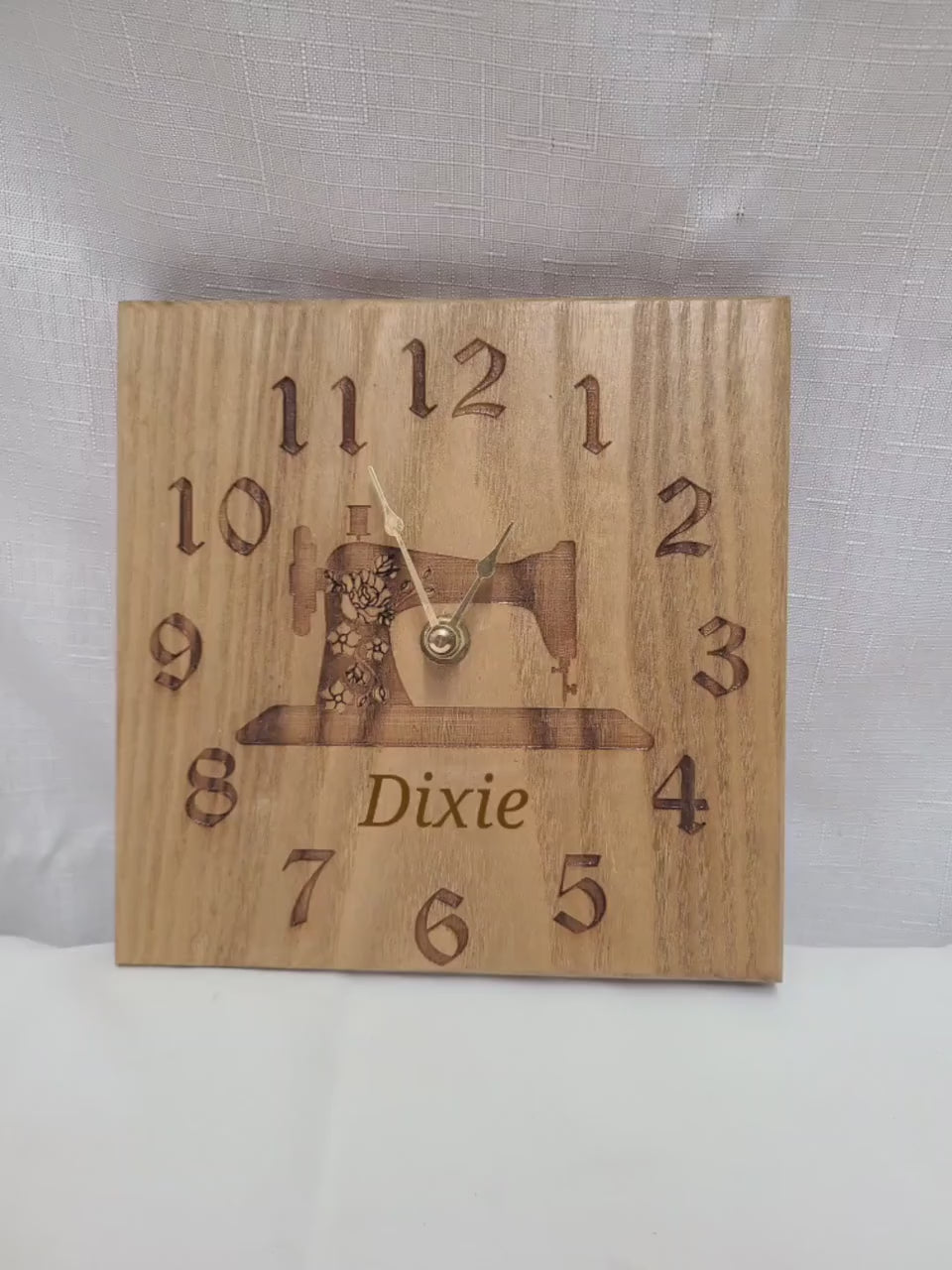 Personalized Analog Clock Quilting Theme